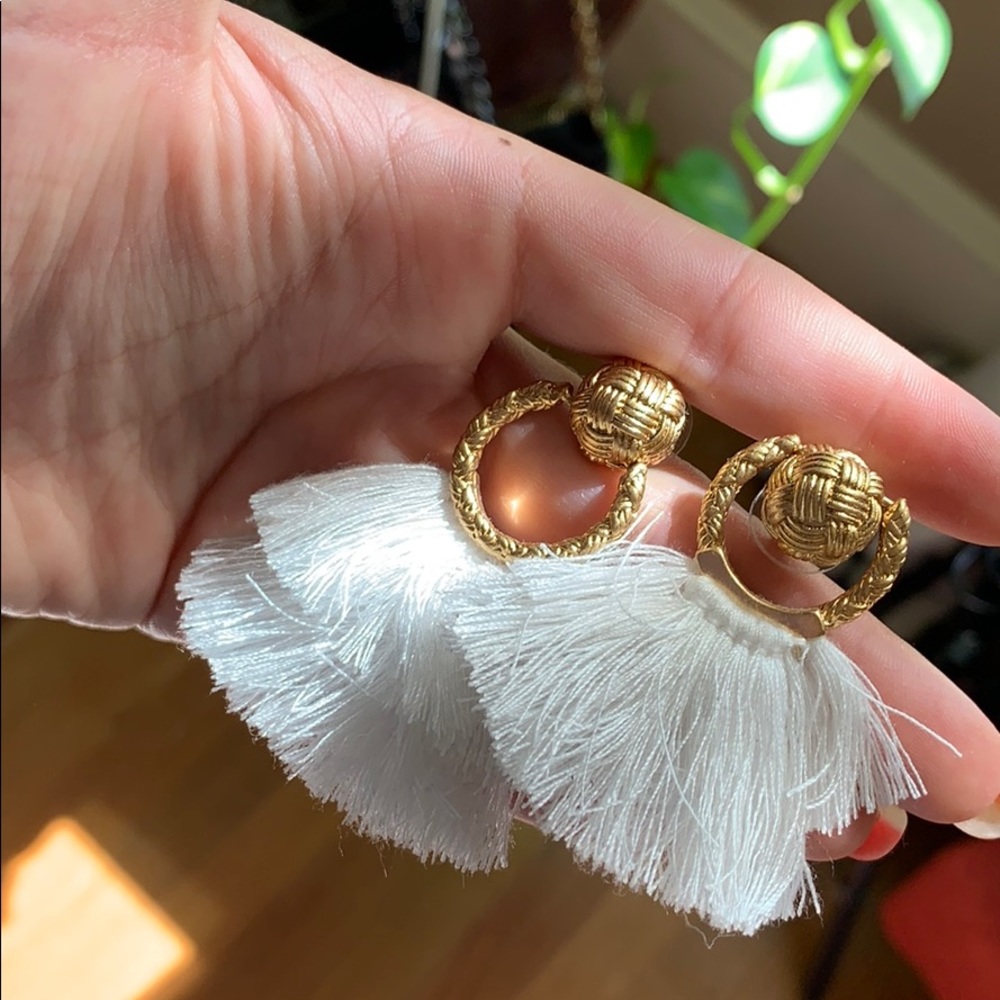 Never worn fringe earrings